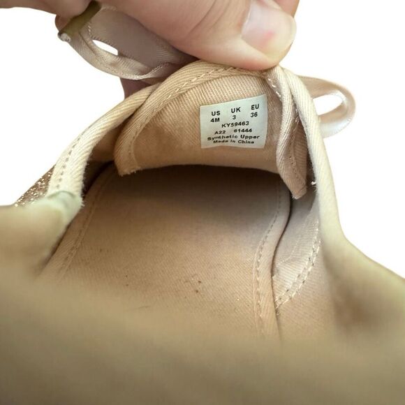 Keds x Kate Spade Rose Gold Glitter Sneakers Girls Size 4 - Picture 6 of 7